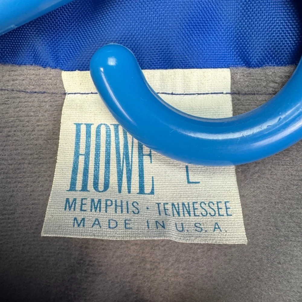 Vintage Howe Coach Jacket USA Memphis Tennessee Blue‎ Snap Mens Large